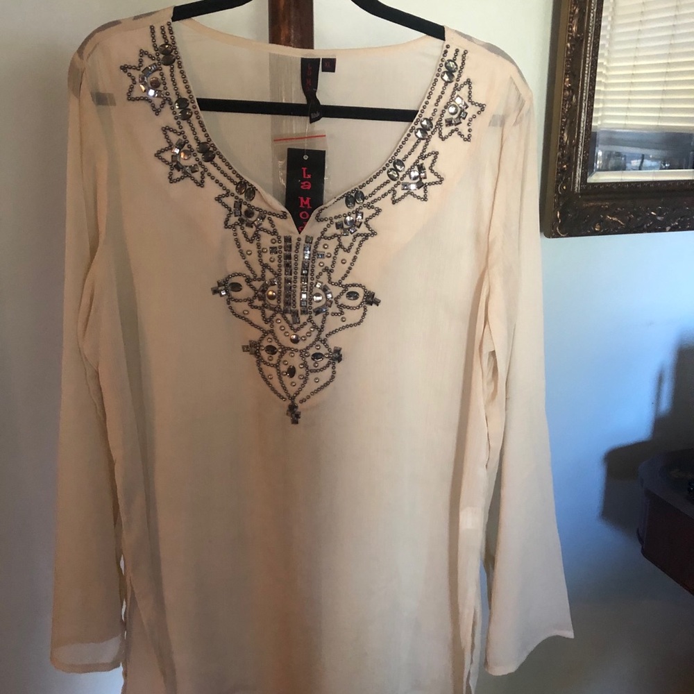 Beautiful sheer tunic/blouse